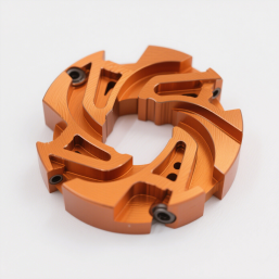 Orange robotic CNC aluminum joint