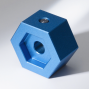 bead-blasted-blue-aluminum-hexagon