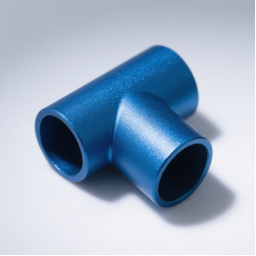 blue-cnc-machined-aluminum-tee-connector
