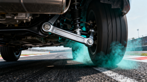 car_chassis_tire_with_green_smoke
