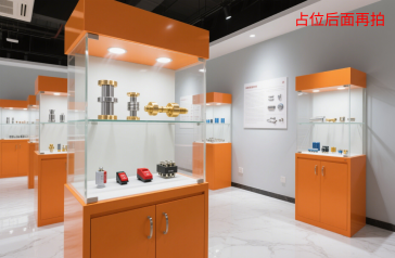 REKO_Showroom_Orange_Display_Precision_Parts